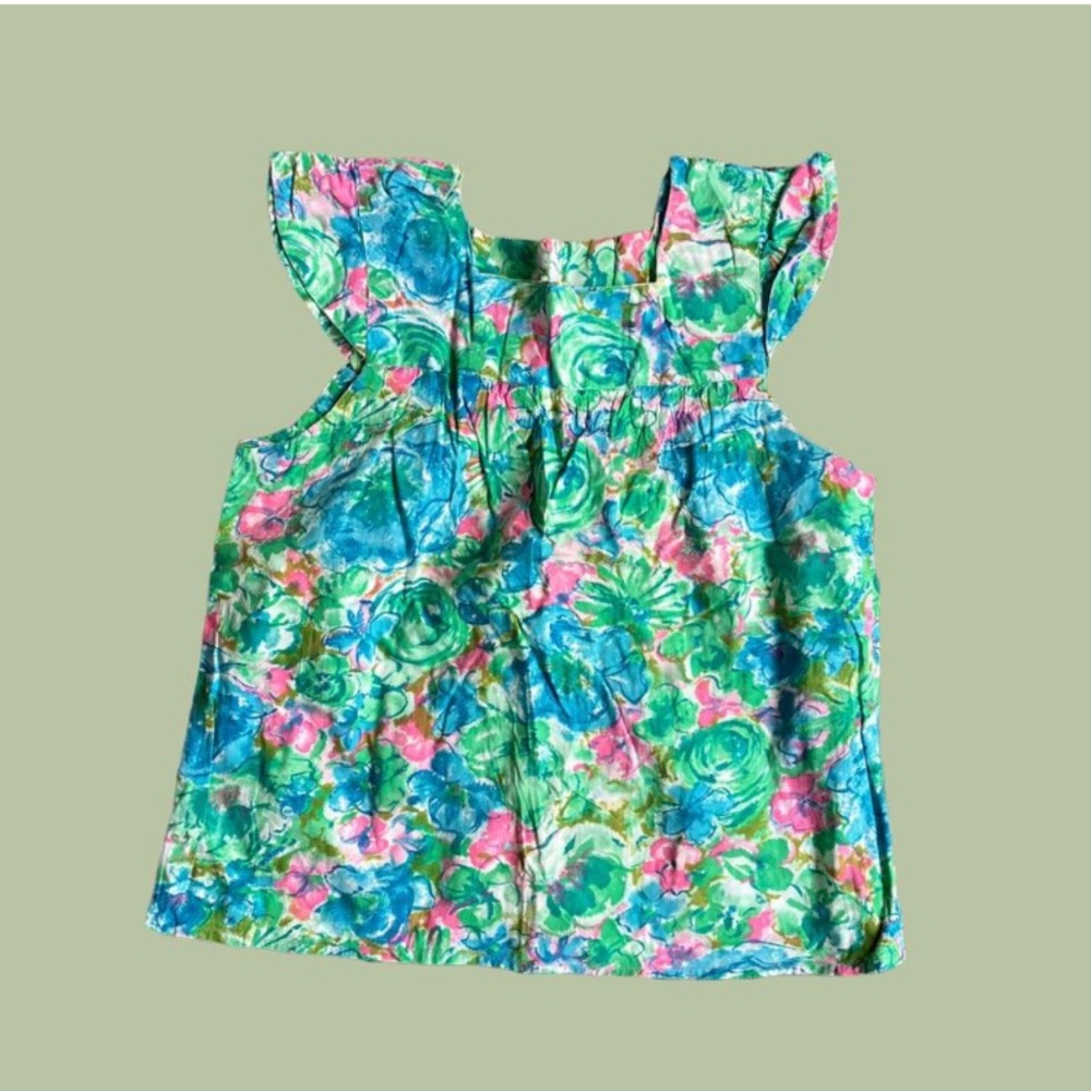 Vintage 70s floral patterned top